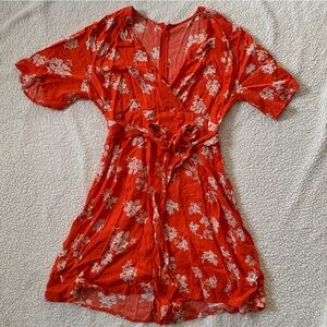 Dynamite Red Floral Dress
